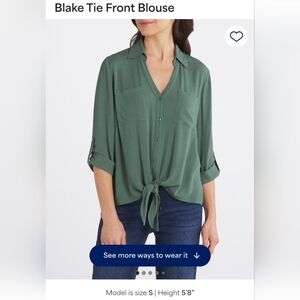 Fortune + Ivy Blake Tie-Front Blouse (Stitch Fix)
